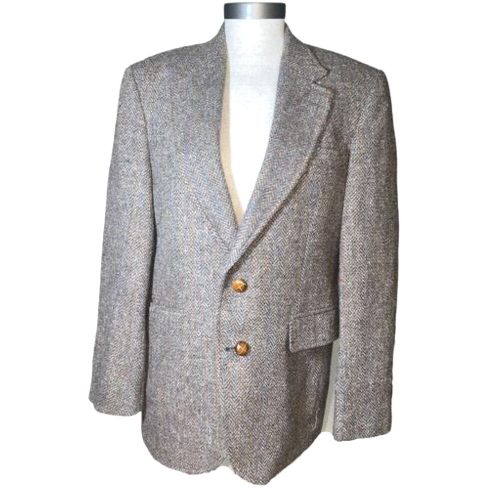 Vintage Lanier Women's Grey Wool Blazer Size M/L